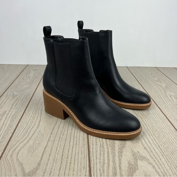 Marc Fisher Women's Modesty Block Heel Dress Booties 11M Black $149 - Picture 1 of 8